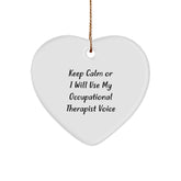 Funny Occupational Therapist Heart Ornament Gifts from Friends for Christmas Unique Gifts - Image 1